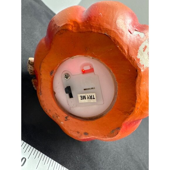 Halloween Skeleton On Light UP Pumpkin Figurine - Picture 10 of 10